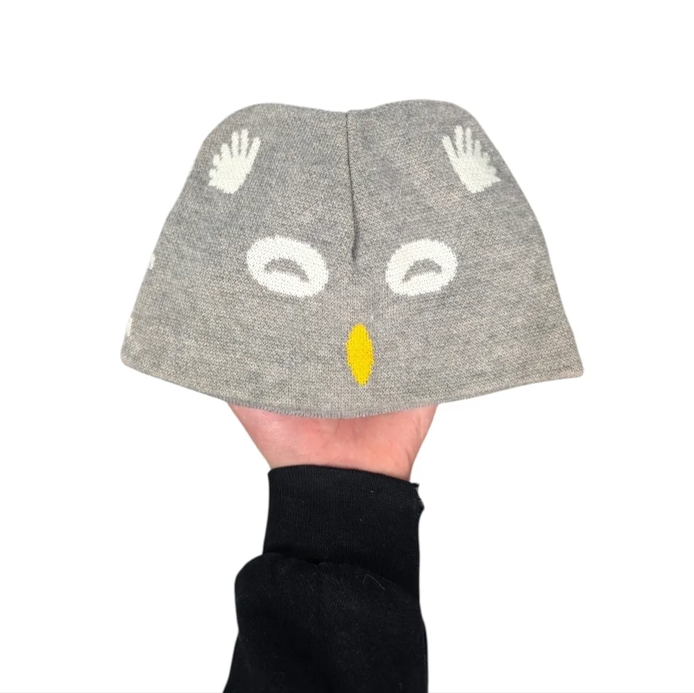 PATAGONIA Baby Animal Friends Beanie, 60585, owl drifter grey color, size 3-6M